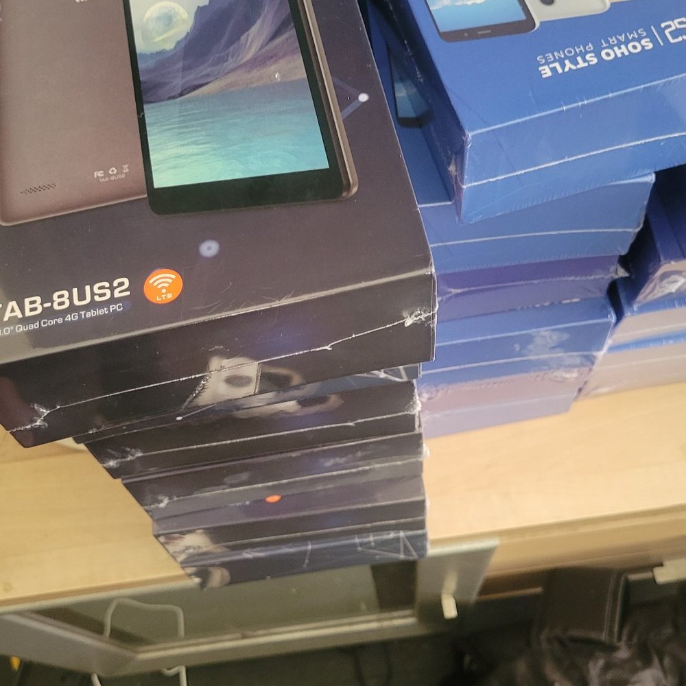 Brand new tablets and phones